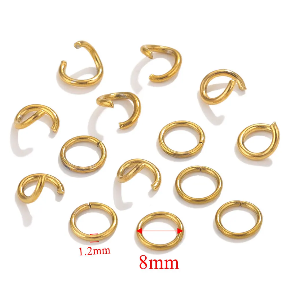 100 stuks vergulde roestvrijstalen ringetje connector voor sieraden maken DIY ketting armband connectoren sieraden benodigdheden
