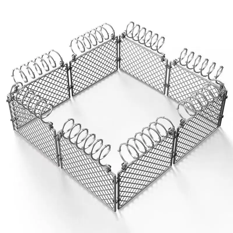 10pcs City Military Base Scene Barbed Wire Building Block MOC Parts Brick Compatible with Chain Fence Mesh Isolation Net Brick