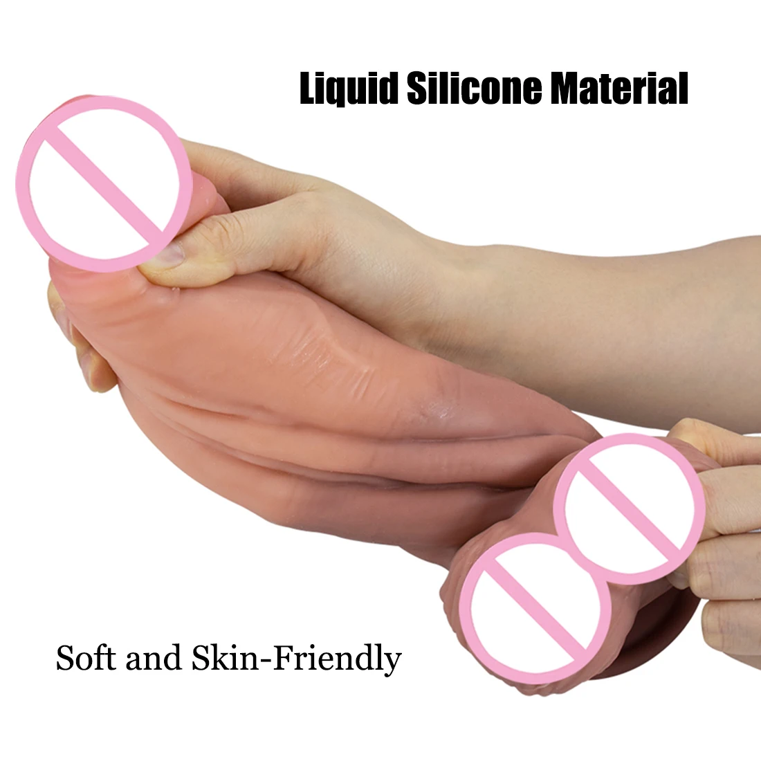 Liquid Silicone Huge Muscled Dildos with Suction Cup Soft Big Dick Realistic Penis Large Phallus Sex Toys for Women Masturbation