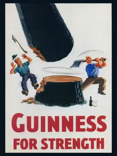 1p,Guinness for strength drink advertisment Retro Metal Wall Plaque Vintage sign a4