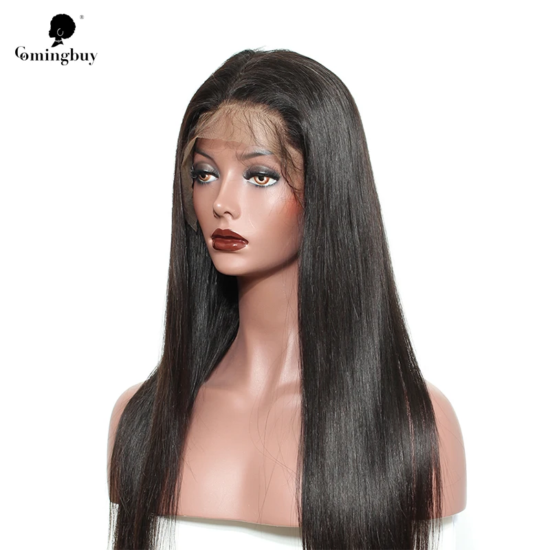 Bone Straight Full Lace Human Hair Wigs Natural Silk Long Brazilian Remy Human Hair Wig For Black Women Comingbuy Hair Wig