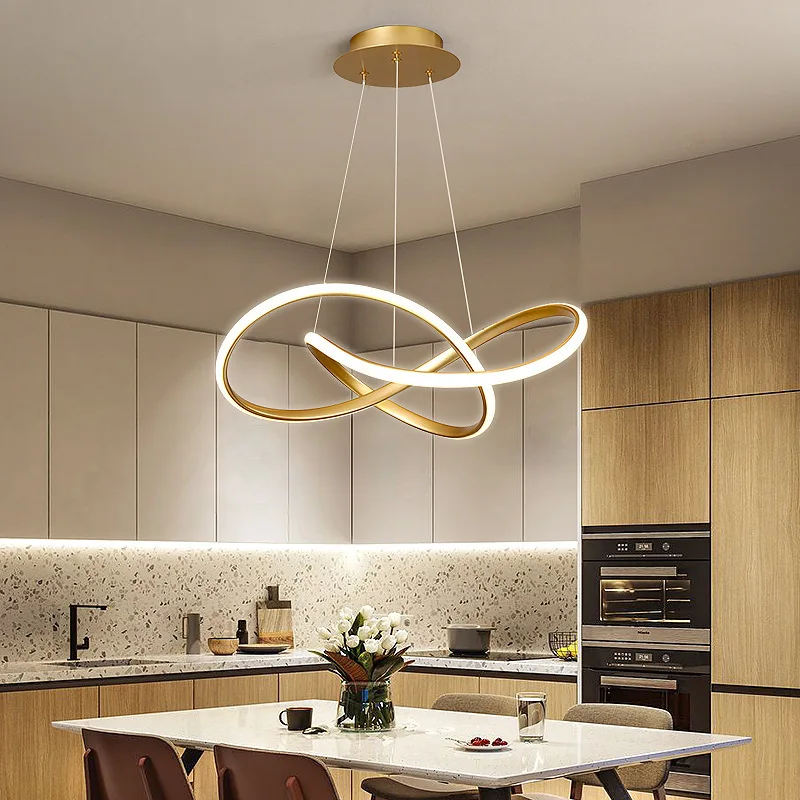 Postmodern LED Pendant Lights Modern Simple Fashion Restaurant Chandelier Nordic Creative Hanging Line Bar Living Room Lamp