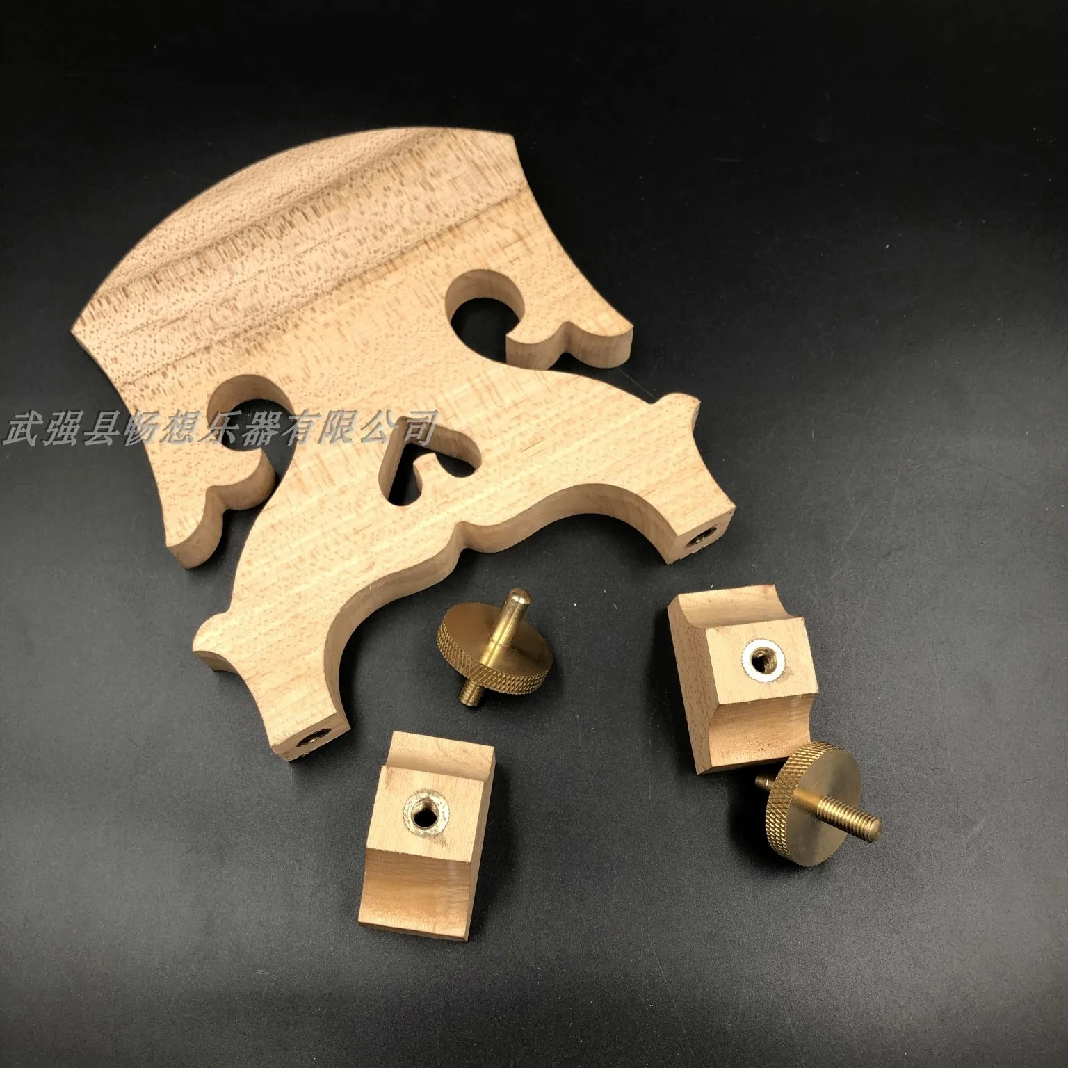 Aged Maple wood 3/4 Upright Bass Baroque style Adjustable Height Double Bass Bridge Brass adjusters