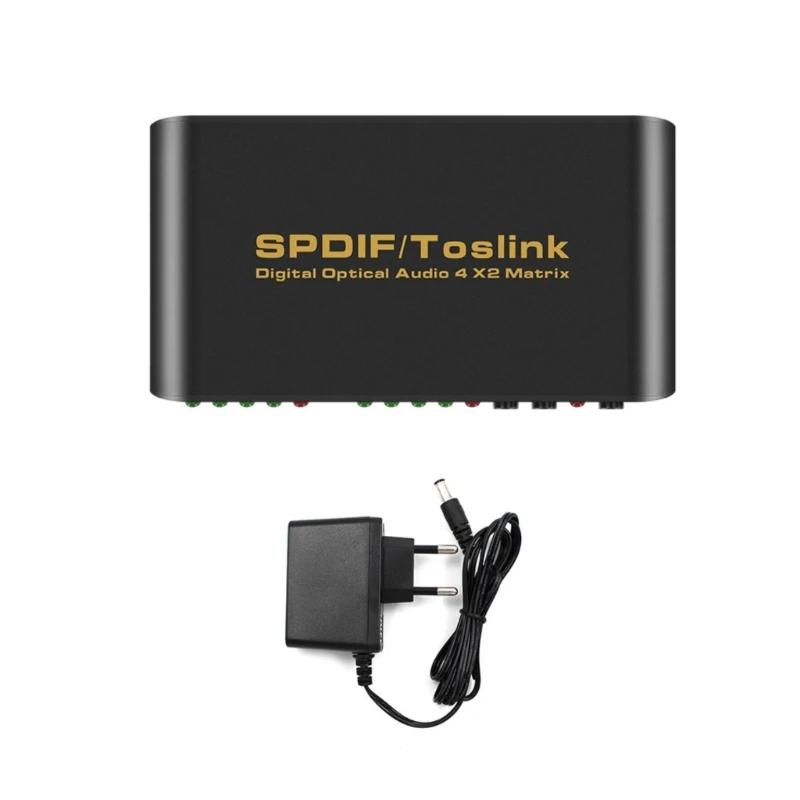 مصفوفات بصرية رقمية 4 × 2 4 مدخلات 2 مخرجات SPDIF الجلاد للمسرح المنزلي