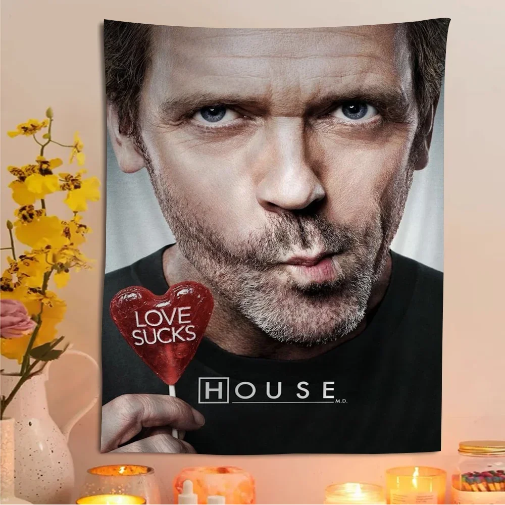 House MD TV stampato grande arazzo da parete Art Science Fiction Room Home Decor Decor coperta