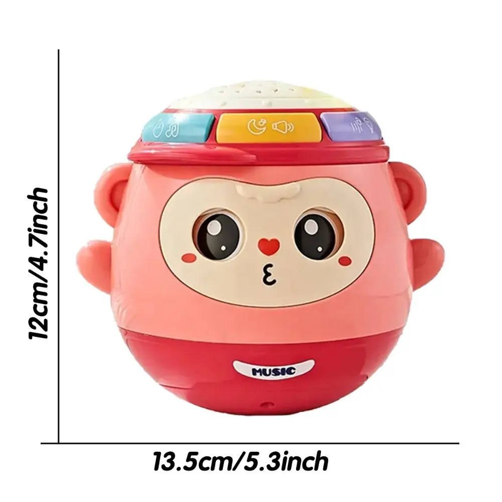 Artigianato Tummy Time Giocattolo a dondolo Decorazione da tavolo fatta a mano Bicchiere Giocattolo a dondolo Collezione di statue Bambola che cambia volto