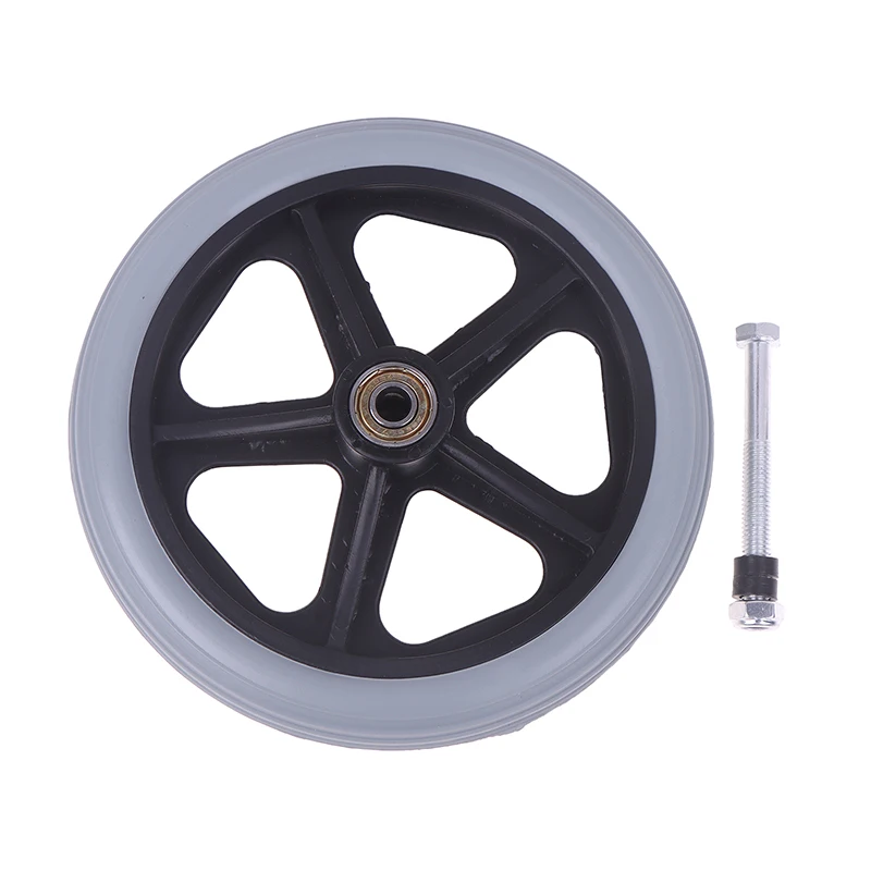 Detachable Rubber Wheels Heavy Duty Wheelchair Front Castor Shopping Cart Wheel Wheelchair Replace 7 Inch