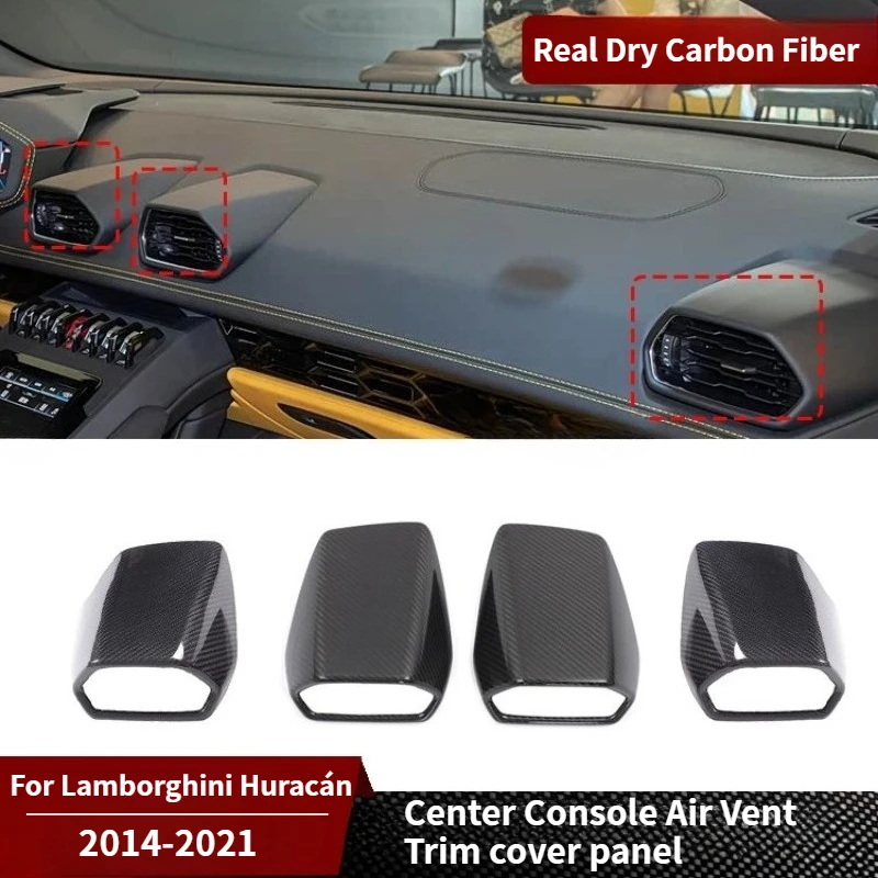 

Для Lamborghini Huracán LP580 LP610 настоящая сухая отделка крышки вентиляционного отверстия центральной консоли из углеродного волокна 2014-2021, комплекты кузова, аксессуары
