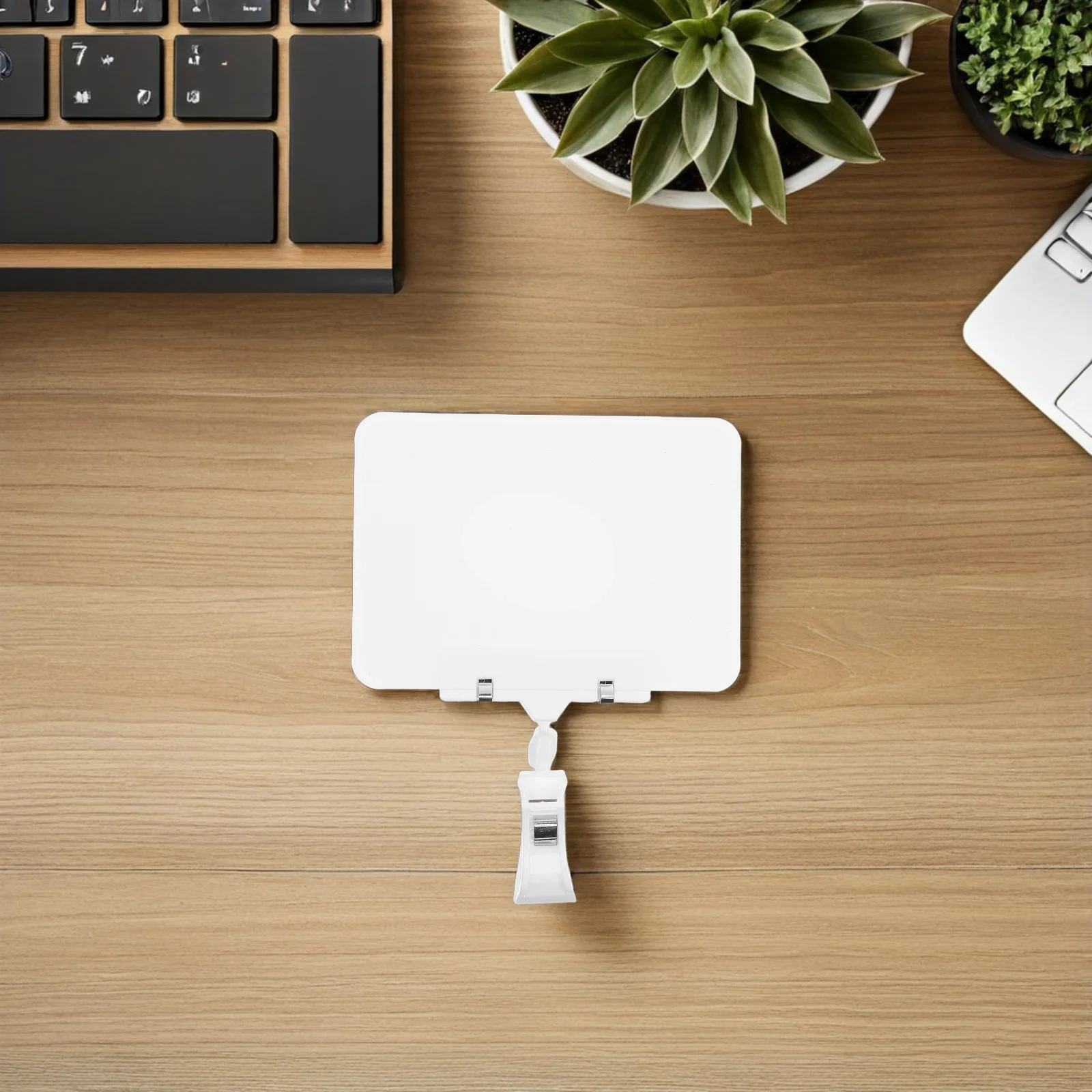 

8Set Merchandise Sign Display Holder Waterproof PVC Rotating Clip Erasable Retail Price Display Board Supermarket Shelf Label