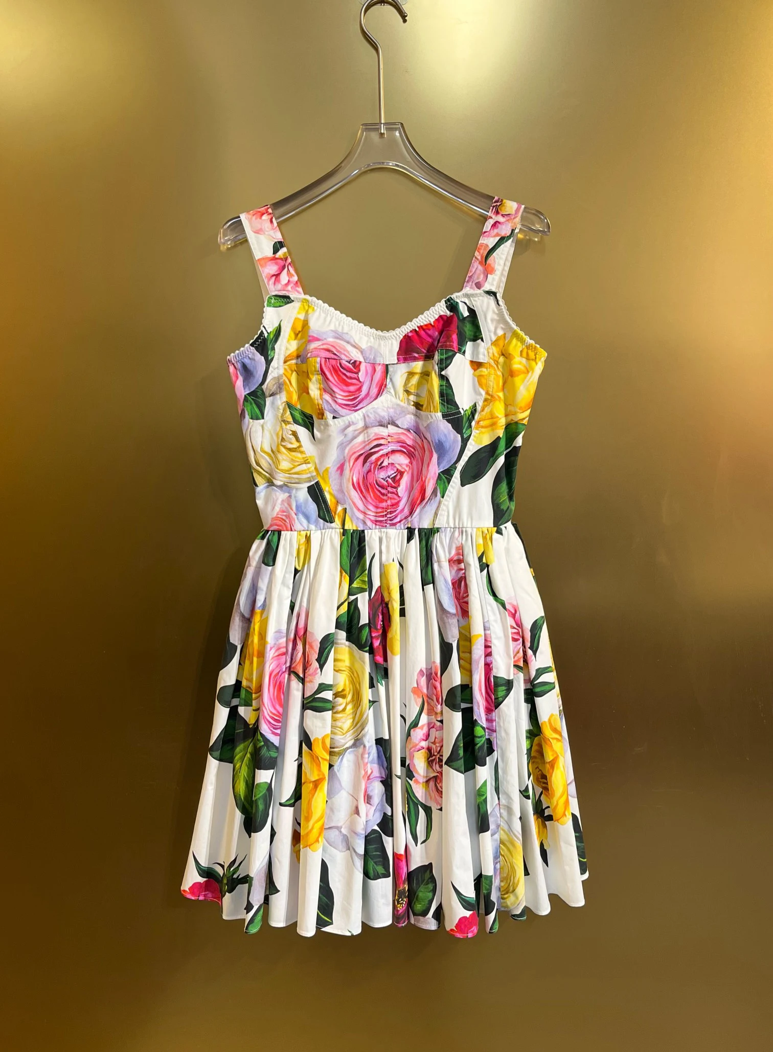 SEQINYY Elegant Mini Dress Summer Spring New Fashion Design Women Runway 100% Cotton Strapless Vintage Flower Print Sicily