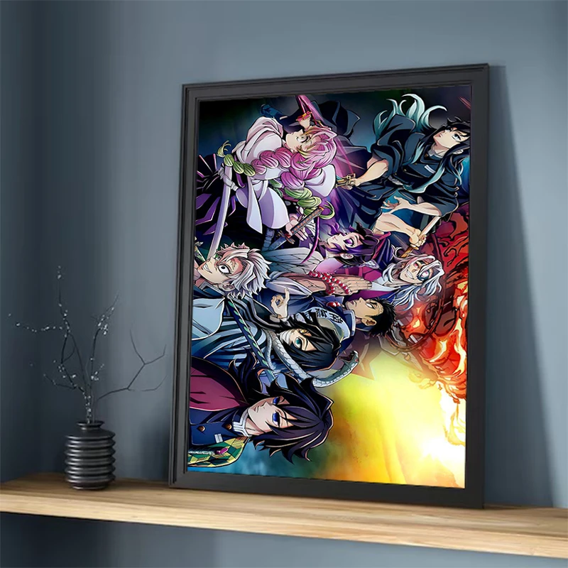 

Classic Pop Anime Demon Slayer Kyojuro Rengoku Art Poster Canvas Painting Wall Prints Picture for Living Room Modern Home Decor