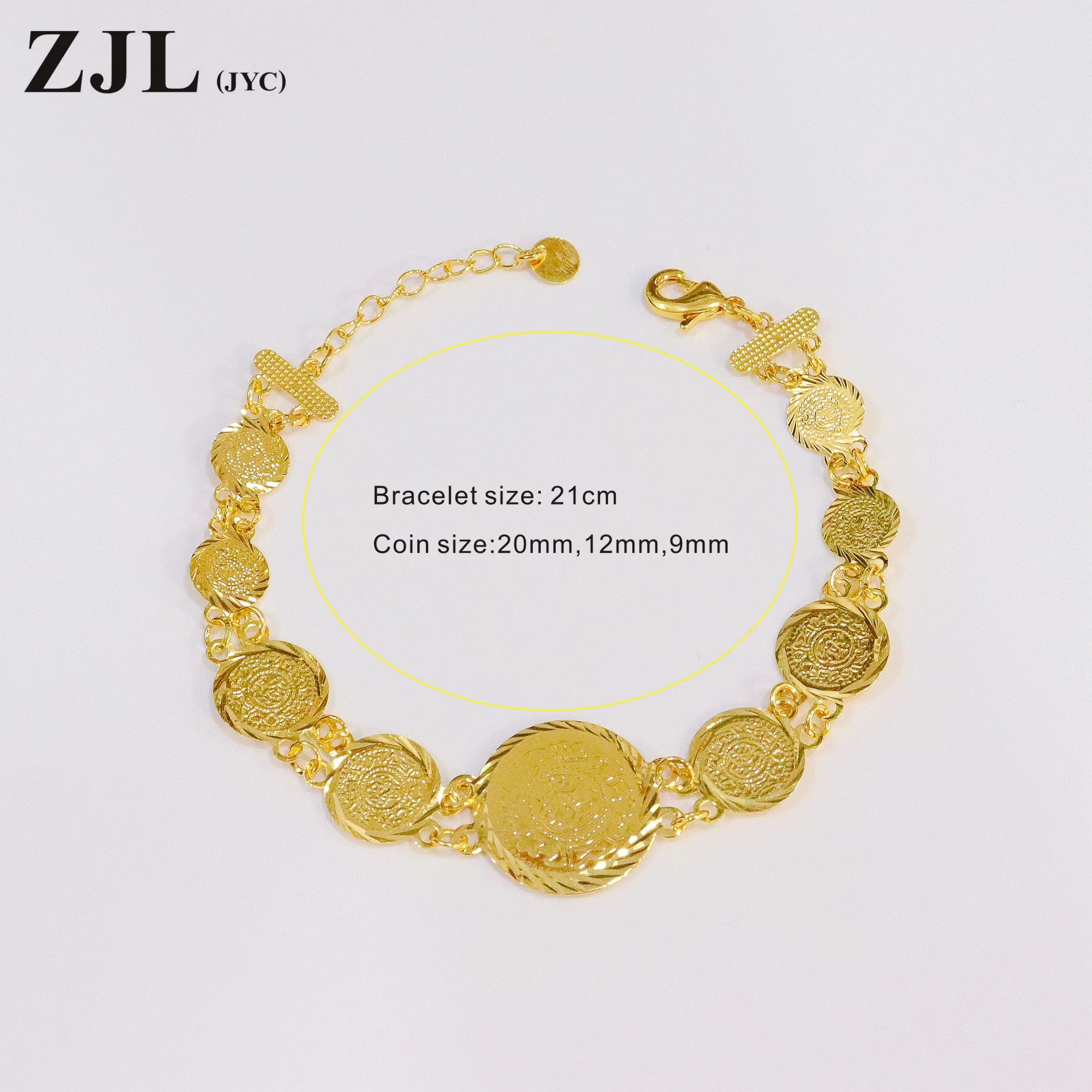 Gold-Plated Coin Charm Bracelet: A Timeless Middle Eastern Jewelry Gift