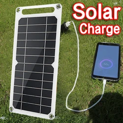 10W Solar Panel USB 5V Solar Cell Outdoor Hike Battery Charger System Solar Panel Kit Complete for Mobile Phone Power Bank Watc