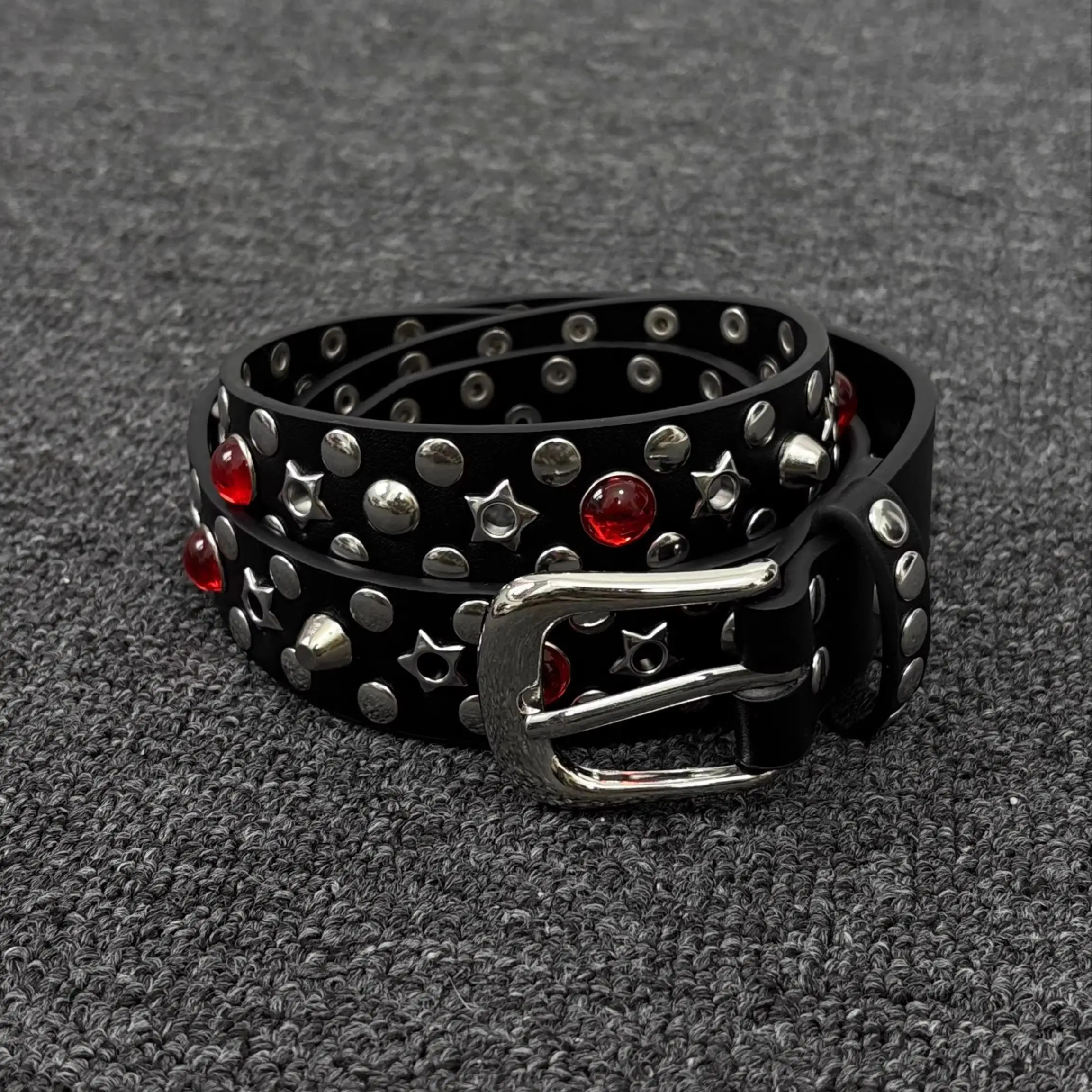 original-vintage-handmade-studded-rhinestone-y2k-belt-punk-niche-waist-belt-for-men-women-punk-corset-j1813