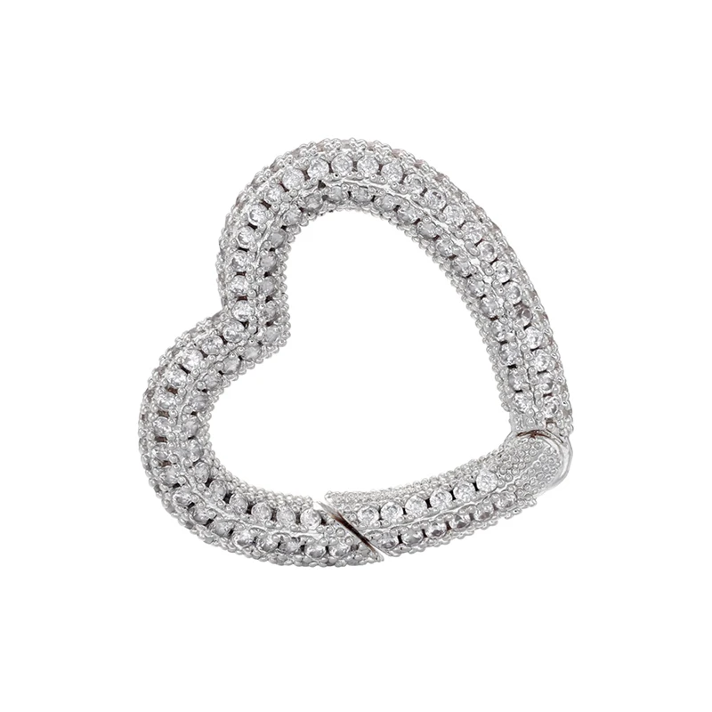 ZHUKOU cubic zirconia Hooks lightning clasp hooks geometric connectors for handmade jewelry making supplies wholesale VK147