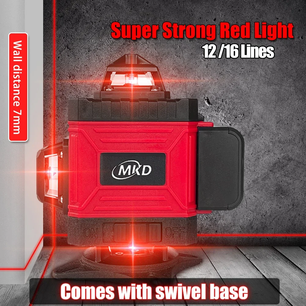 8/12/16 Lines Laser Level Self Leveling 360 Horizontal and Vertical Cross Red Lazer  Beam Measuring Tool Лазерный уровень