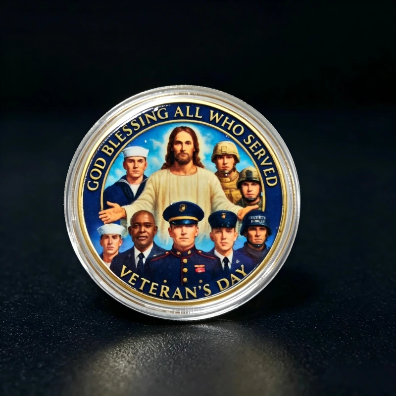 Veteran's Day Gold Plated Challenge Coin 