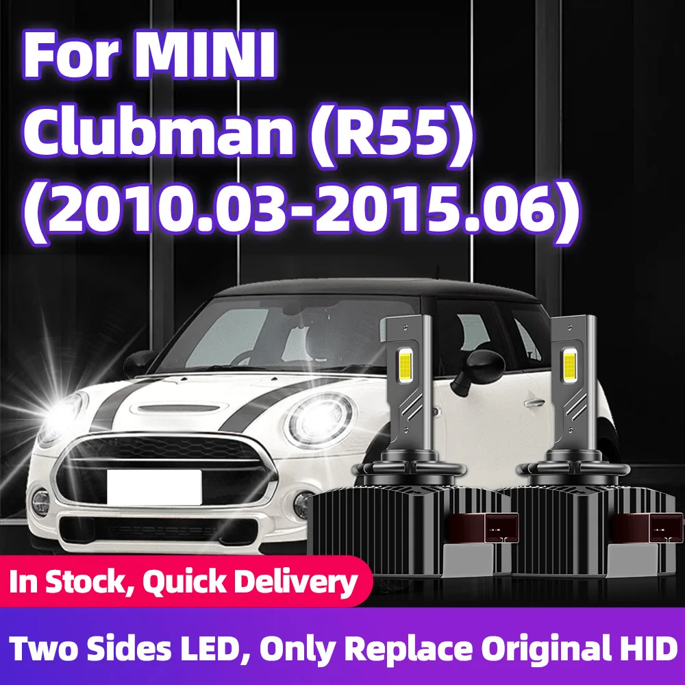 

For MINI CLUBMAN R55 2010 2011 2012 2013 2014 2015 Headlight 110W LED Lamp 2PCS 30000LM Auto Bulb Car Lights 6000K 12V Plug&Play