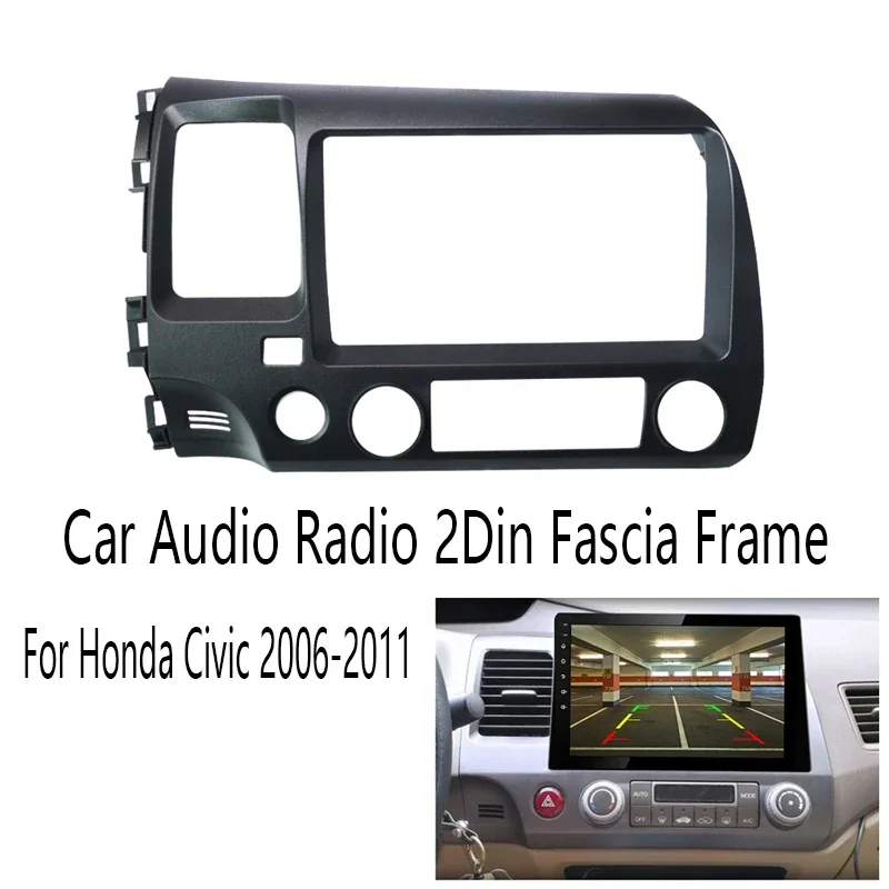 9inch 2din universal Car Radio Fascia For HONDA CIVIC SEDAN 2007-2011 Stereo Double Din Car Dvd Frame Install Panel