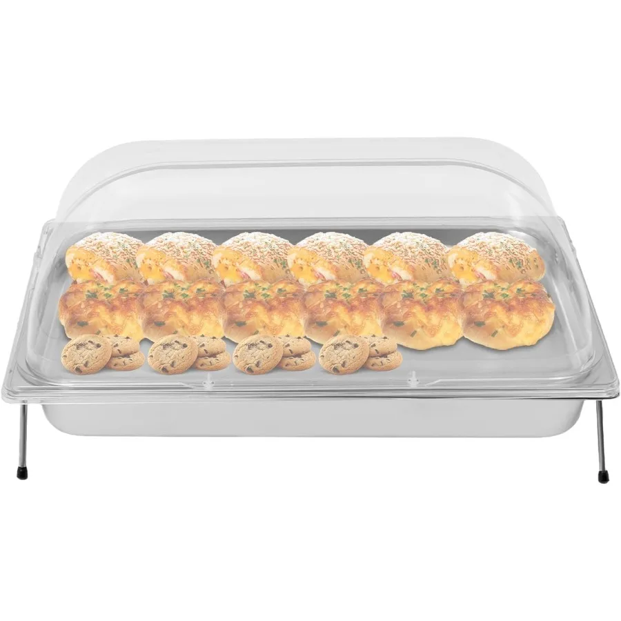 

Поднос для сервировки ледяного питания с прозрачной рулонной верхней крышкой Шведский стол Холодный сервировочный холодильник Тарелка Охлаждающая посуда для еды Дисплей Ice Serv