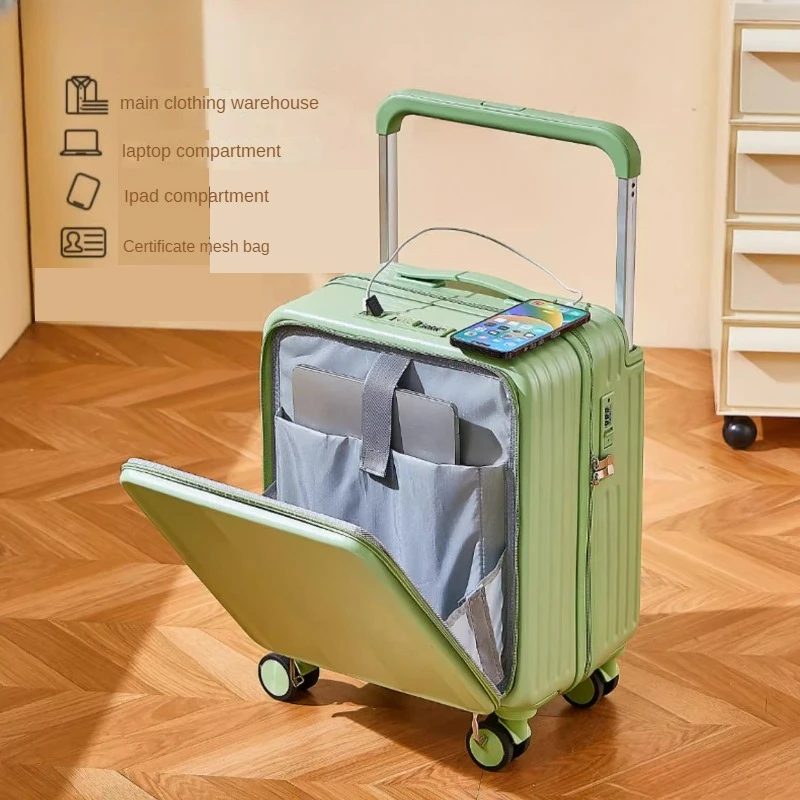 2024 Fashion Luggage Box with Wide Rod and Coupon for Newcomers Sturdy and Large Capacity PC Bussiness Trip Travel Suitcase