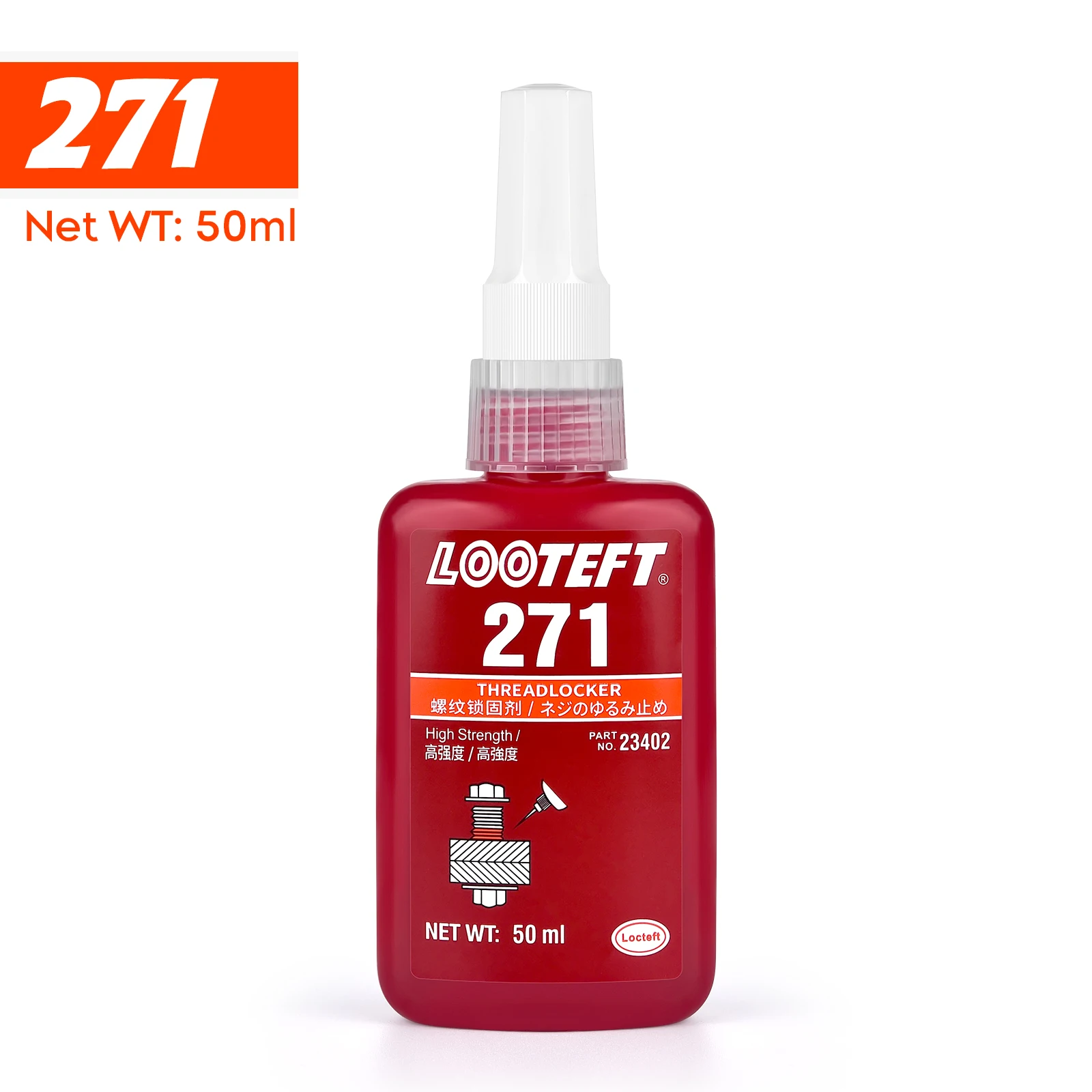 50 ml Schroefdraadborgmiddel Schroeflijm Snel genezen Draadborgmiddel Anaërobe lijm Corrosiebestendig Anti-losdraaien Lijm