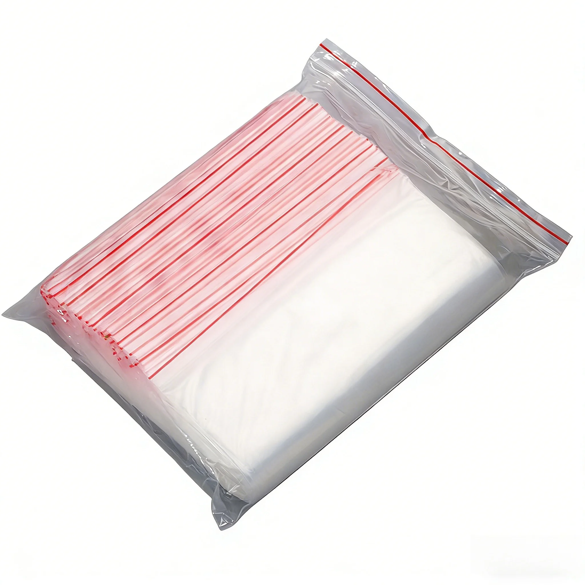 100枚入り透明再封可能バッグ - 食品保存、旅行用トイレタリー、DIY用品用 - 漏れ防止＆環境に配慮