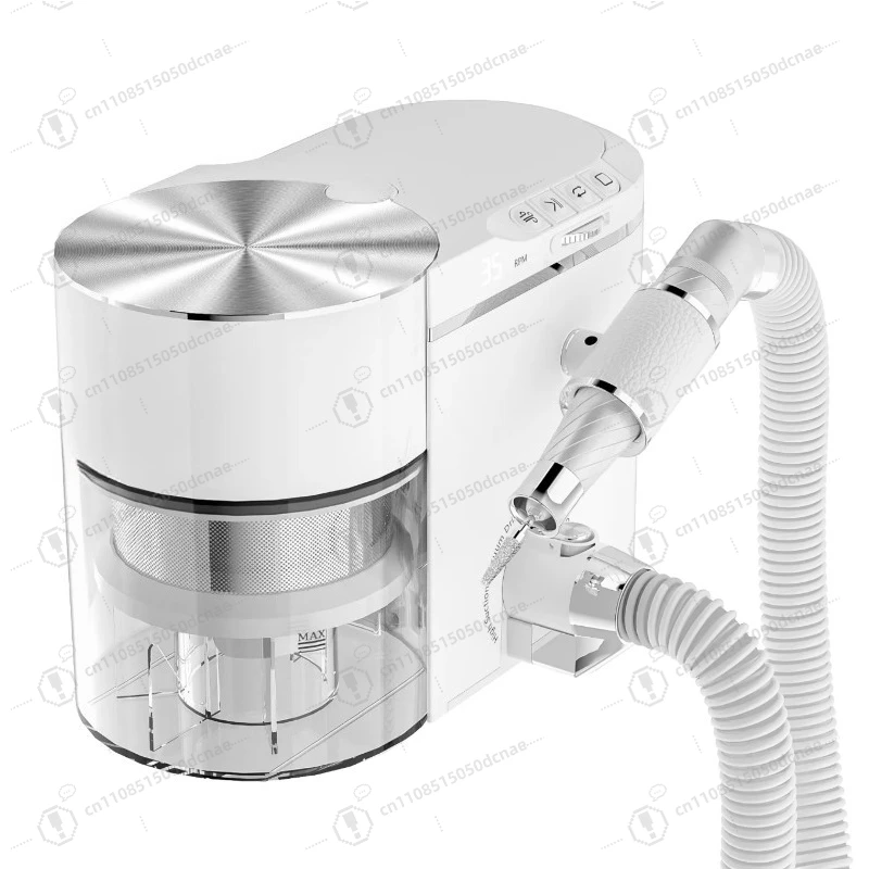 High Power Nail Dust Collector with Removable Filter, Plastic Turbine Strong Suction, Professional Salon Manicure Nail Gel Tool