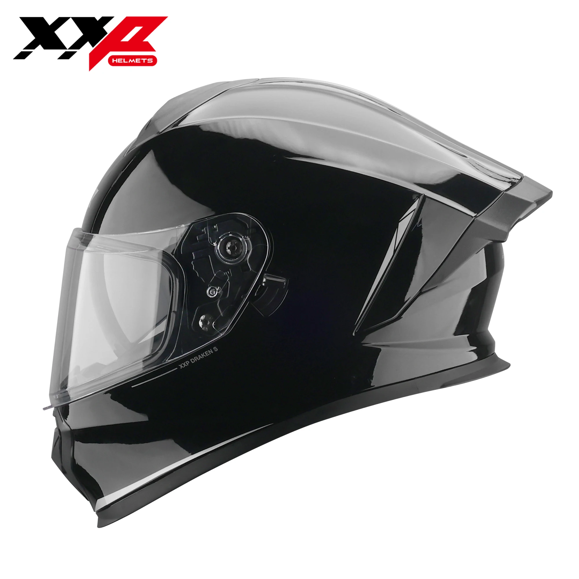 Motorcycle Helmet Xxp Draken Full Face Quick Release Dual Lens Solid Black Motocross Helmets Matt / Gloss Abs Shell New Arrival
