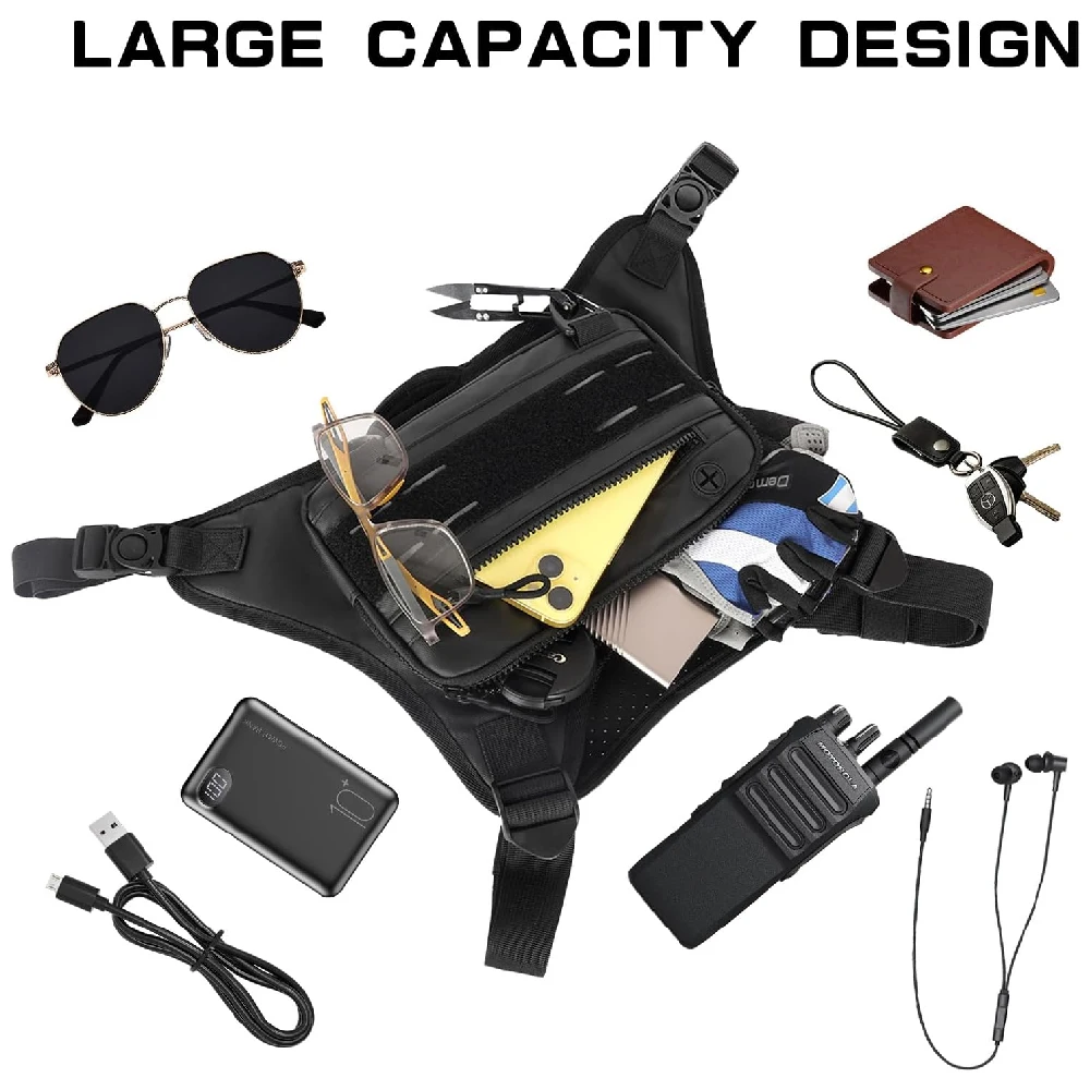 Leichte, wasserabweisende Sport-Brusttasche für Herren, geeignet zum Laufen, als Umhängetasche für Workouts, zum Radfahren, Wandern, Klettern und für Spaziergänge mit dem Hund. – Detail 19