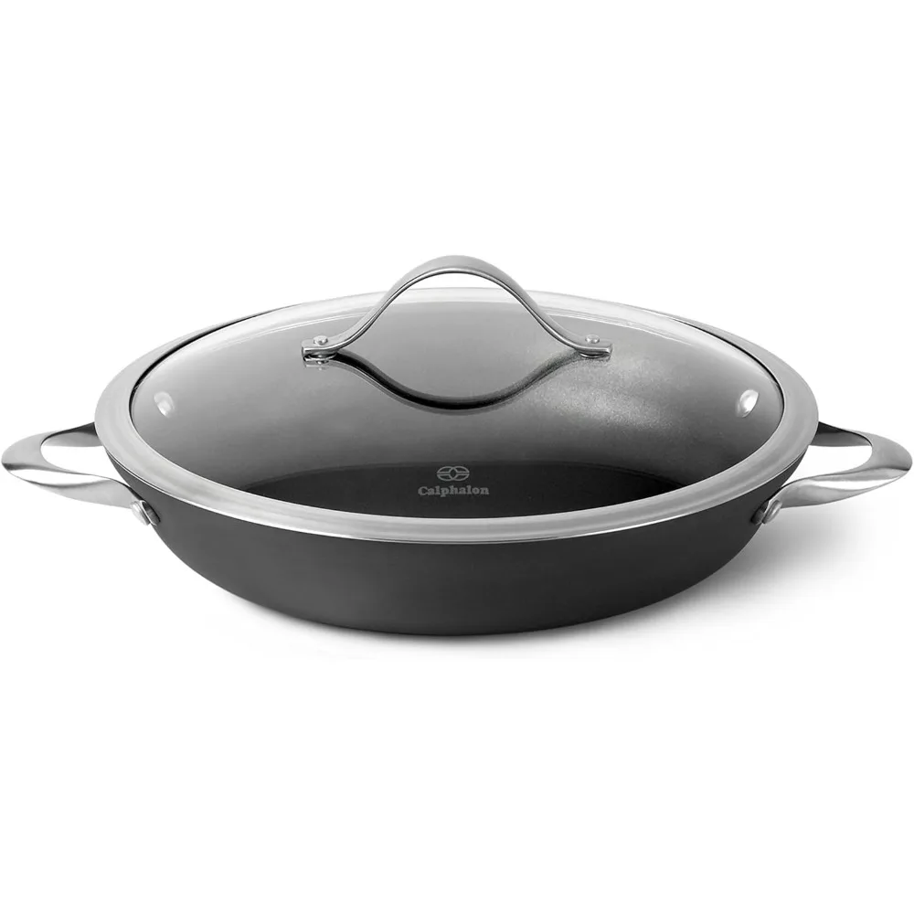 

Calphalon Contemporary Hard-Anodized Aluminum Nonstick Cookware, Everyday Pan, 12-inch, Black