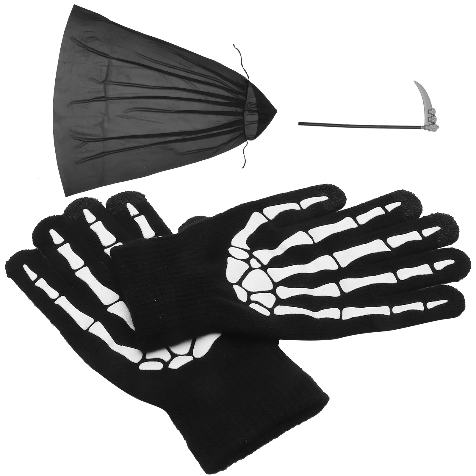 

Cosplay Miss Gloves Halloween Cloak with Hood Plastic Decorative Costume Supplies