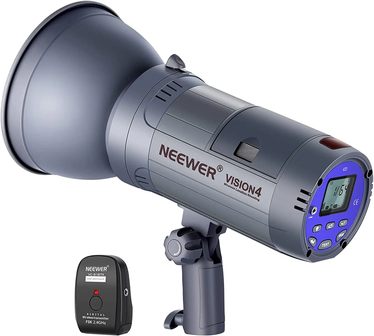 Neewer Vision 4 300W GN60 Outdoor Studio Flash Strobe Li-ion Battery Powered Cordless Monolight with 2.4G Wireless Trigger