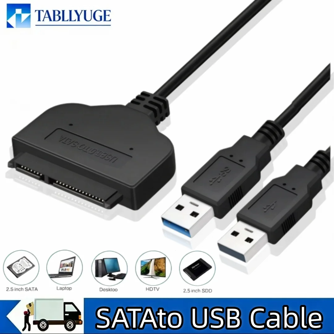 USB to SATA 3 Cable  USB 3.0 Adapter Cable Connector Support 2.5 Inch SSD HDD Hard Drive for Computer