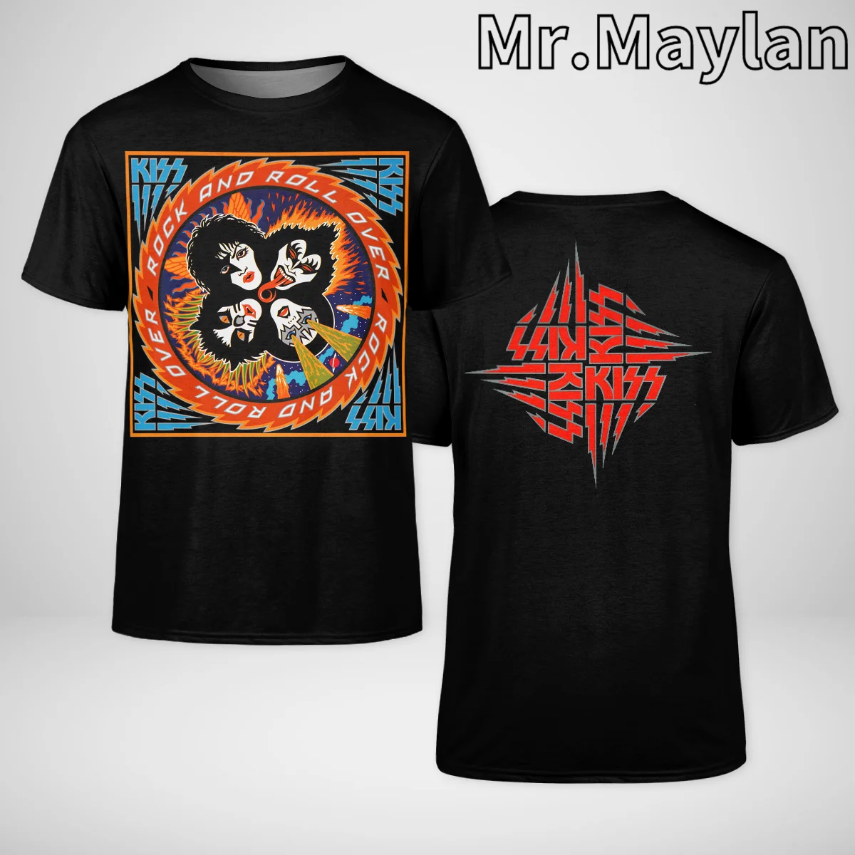 Gene Simmons Men T shirt 3D Print Kiss Band Rock Tshirt Men Women Ropa Casual Streetwear Hiphop O-neck Tee Shirt Men Clothes-189 image 5
