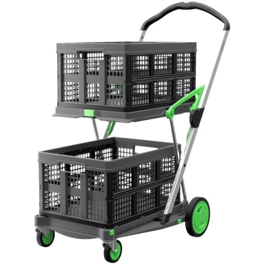 

Multi functional folding cart | Mobile cart | | Shopping cart with 2 storage compartments