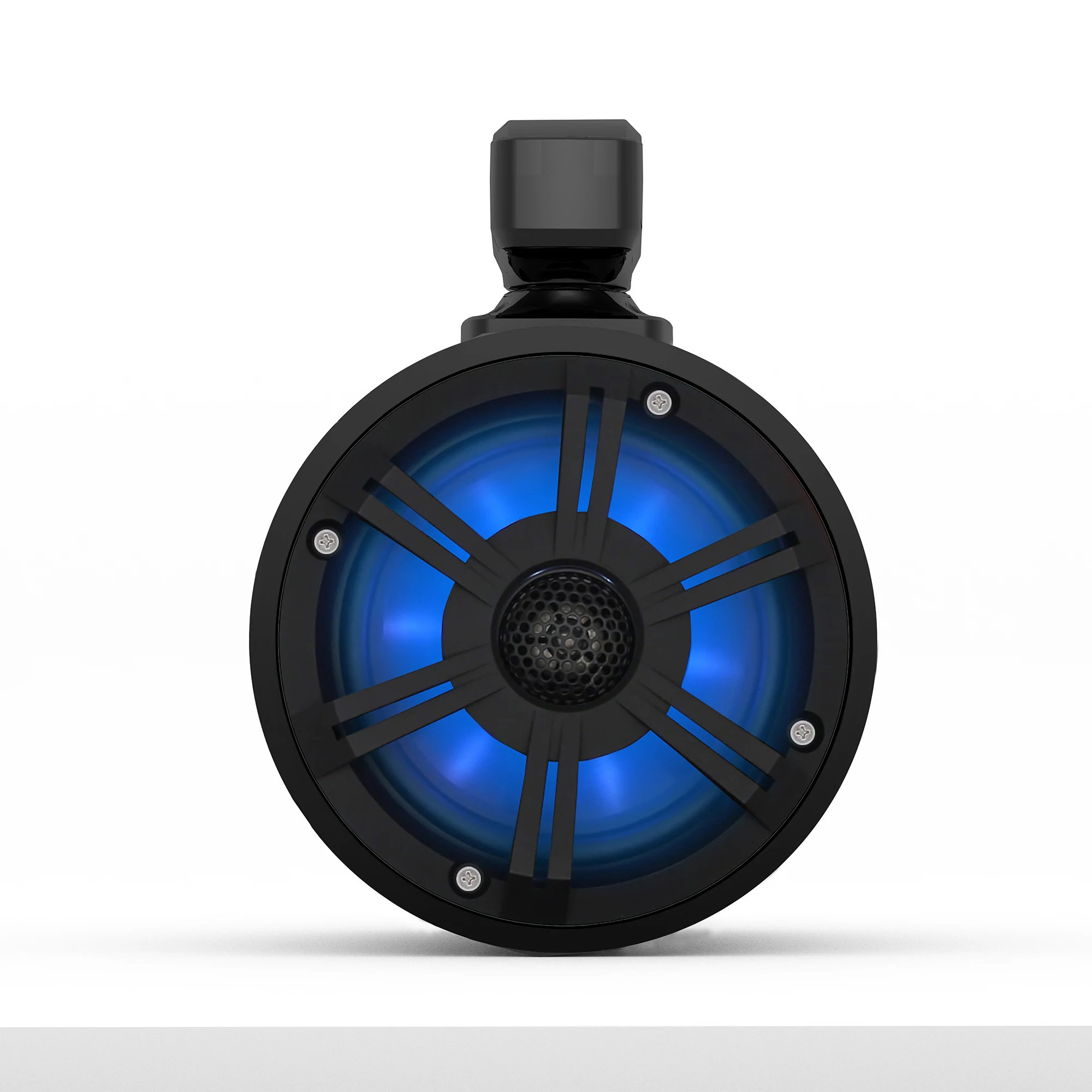 

6.5'' LED Light Waterproof Coaxial Tower Speakers H-6108s Black IP66 Marine Wake Board for Boat ATV UTV Water Ski