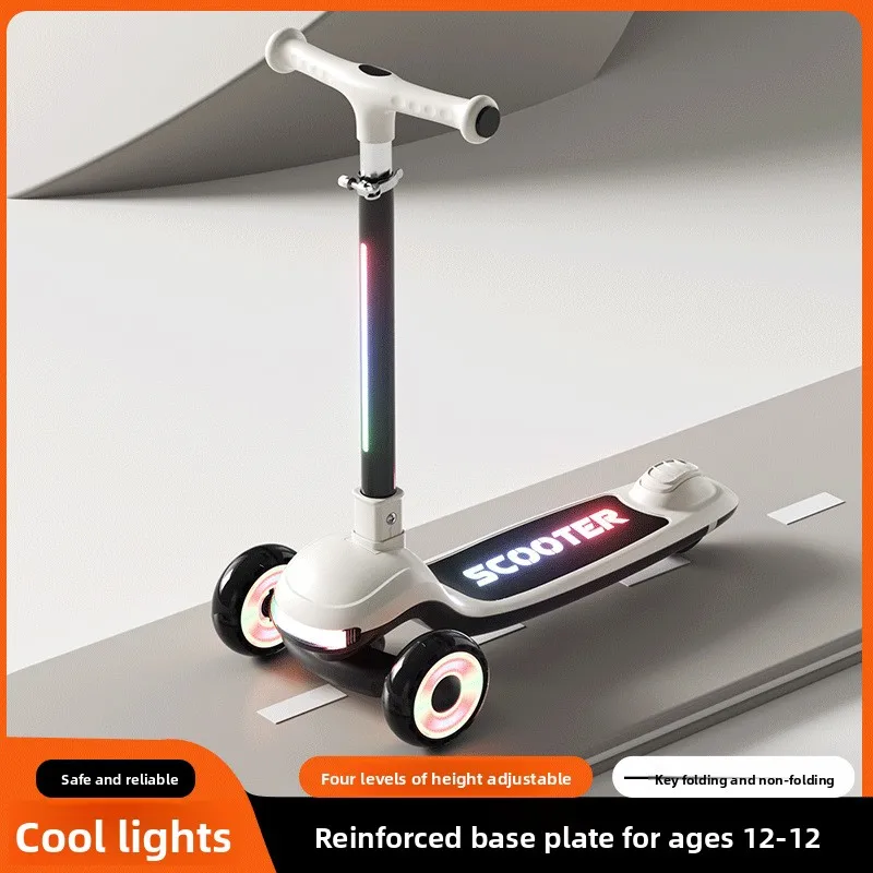 a foldable scooter for older children with adjustable footrests ideal for helping children develop their sense of balance