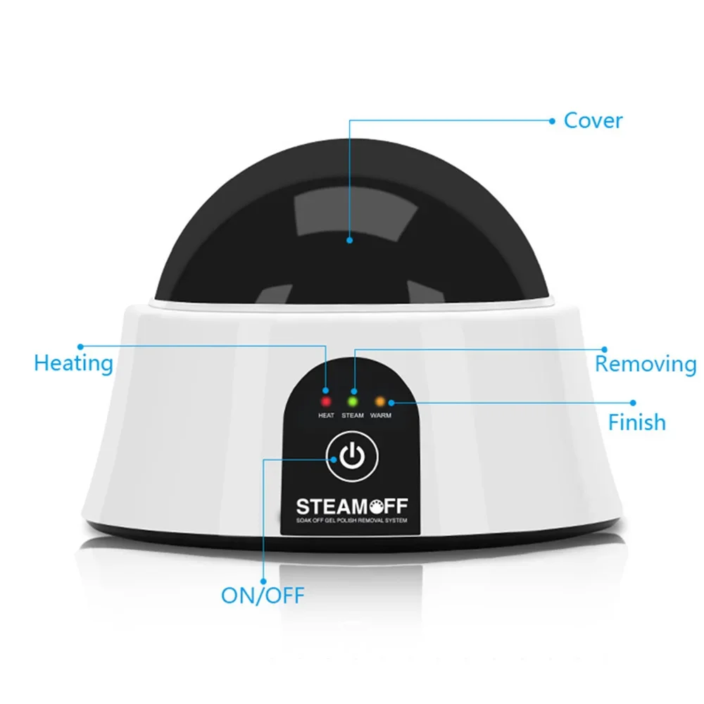 Lucidatrice a vapore Gel UV Rimozione smalto per unghie Vaporiera elettrica Riscaldamento Acetone Gel UV Rimozione smalto Soak Steam Rimuovere