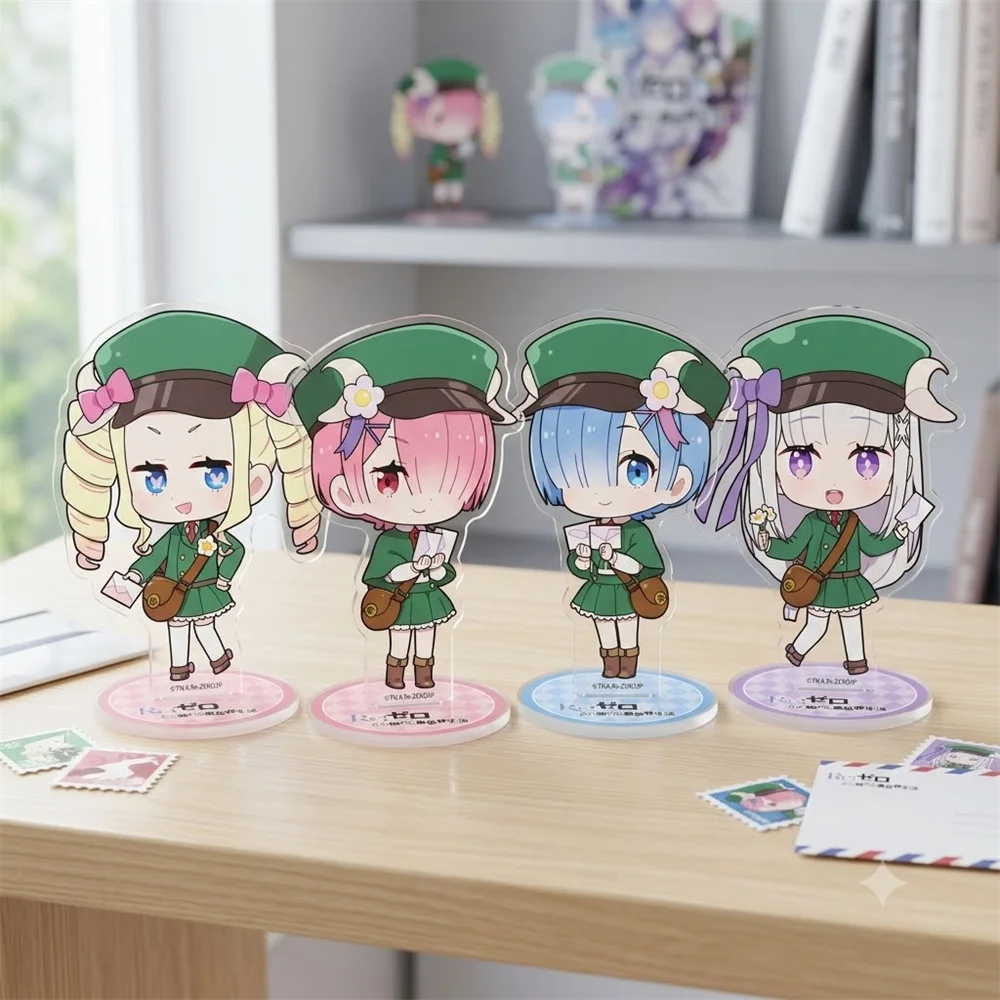 10CM Charm Anime Re:ZERO -Starting Life in Another World Acrylic Stand Model Keychain Characters Ornament Accessories Good Gifts