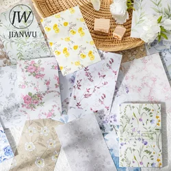 JIANWU Flower Shadow Series Literary Landscaping Material Collage Sticker Creative DIY Journal Scrapbooking Stationery