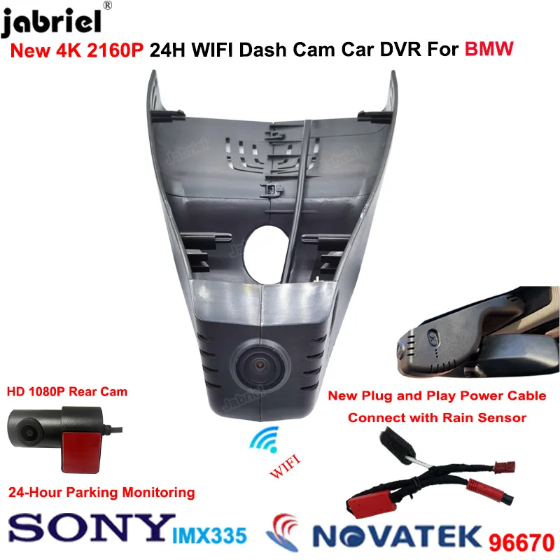 

For BMW 330i 320d 330d G20 G21 X5 40i 30d 40d G05 X7 40i G07 840i G14 G15 G16 2019 2020 2021 2022 Car Dvr Dash Cam 4K Dual Lens