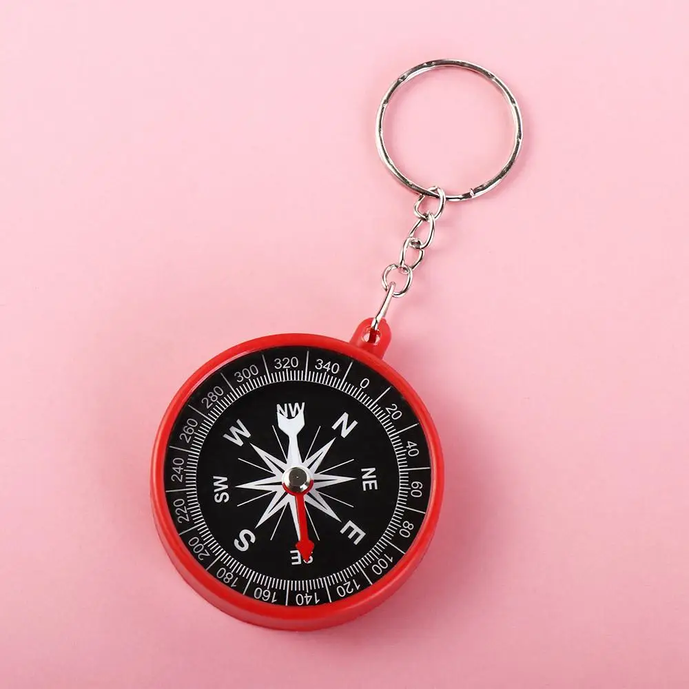 Camping Pocket Compass Keychain Climbing Hiking Mini Compass Pendant Cycling Random Color Navigation Tools Car Key Pendant