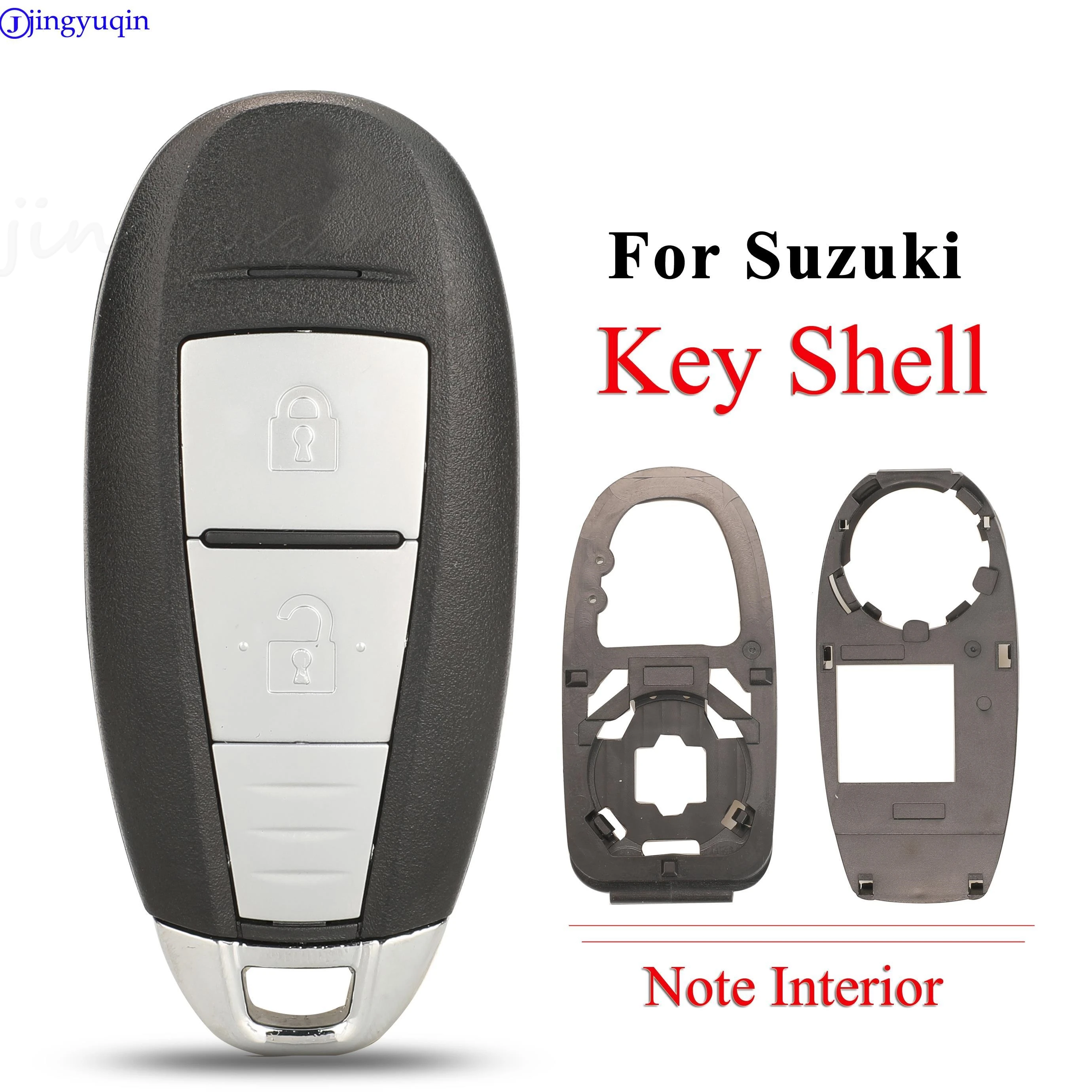 

jingyuqin 10pcs 2Button Remote Smart Car Key Shell Case Cover For Suzuki Swift SX4 Vitara 2010-2016 TS008 TS007 Fob HU133R Blade