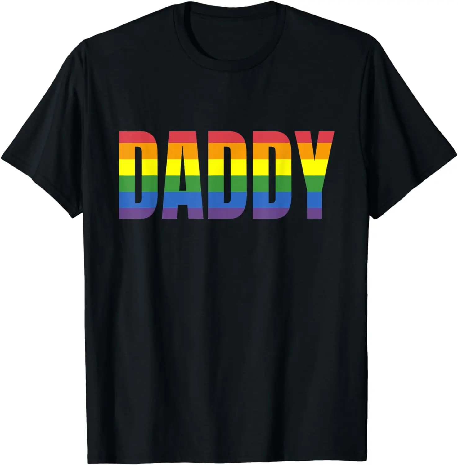 

Daddy Gay Pride Month LGBTQ Fathers Day Queer Rainbow Flag T-Shirt