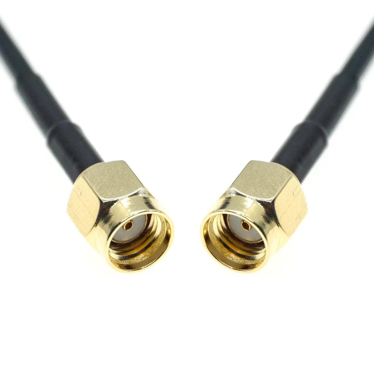 RP-SMA SMA Connector Male to Male Extension Cable Copper Feeder Wire for Coax Coaxial WiFi Network Card RG174 Router Antenna