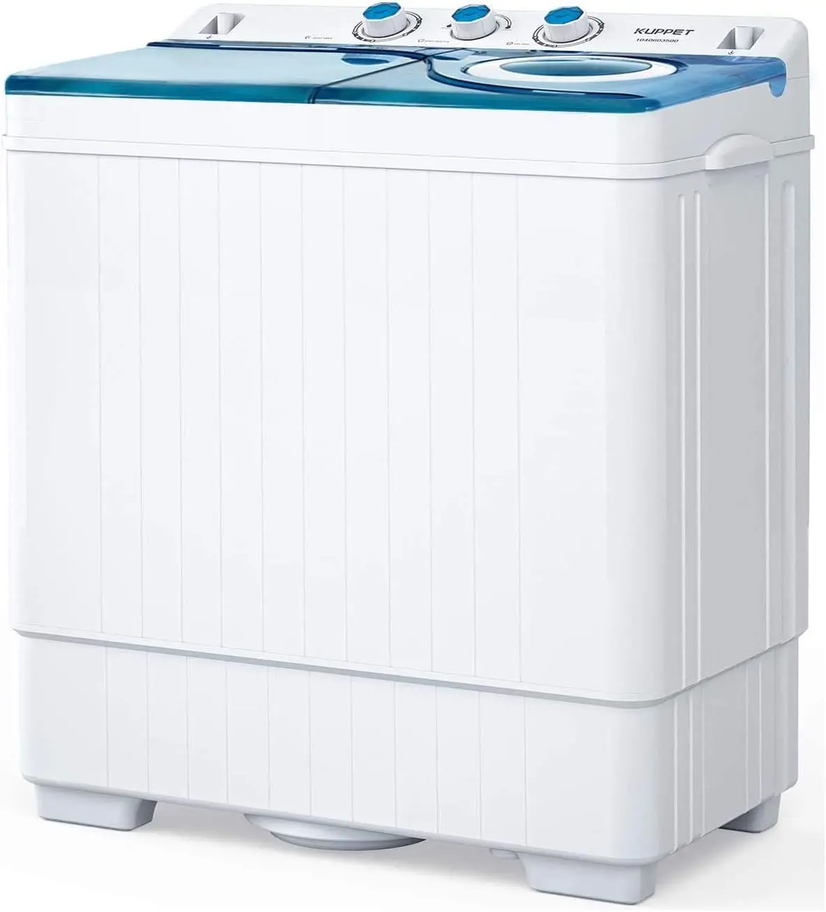 Compact Twin Tub Portable Mini Washing Machine 26lbs Capacity, Washer(18lbs)&Spiner(8lbs)/Built-in Drain Pump/Semi-Automatic