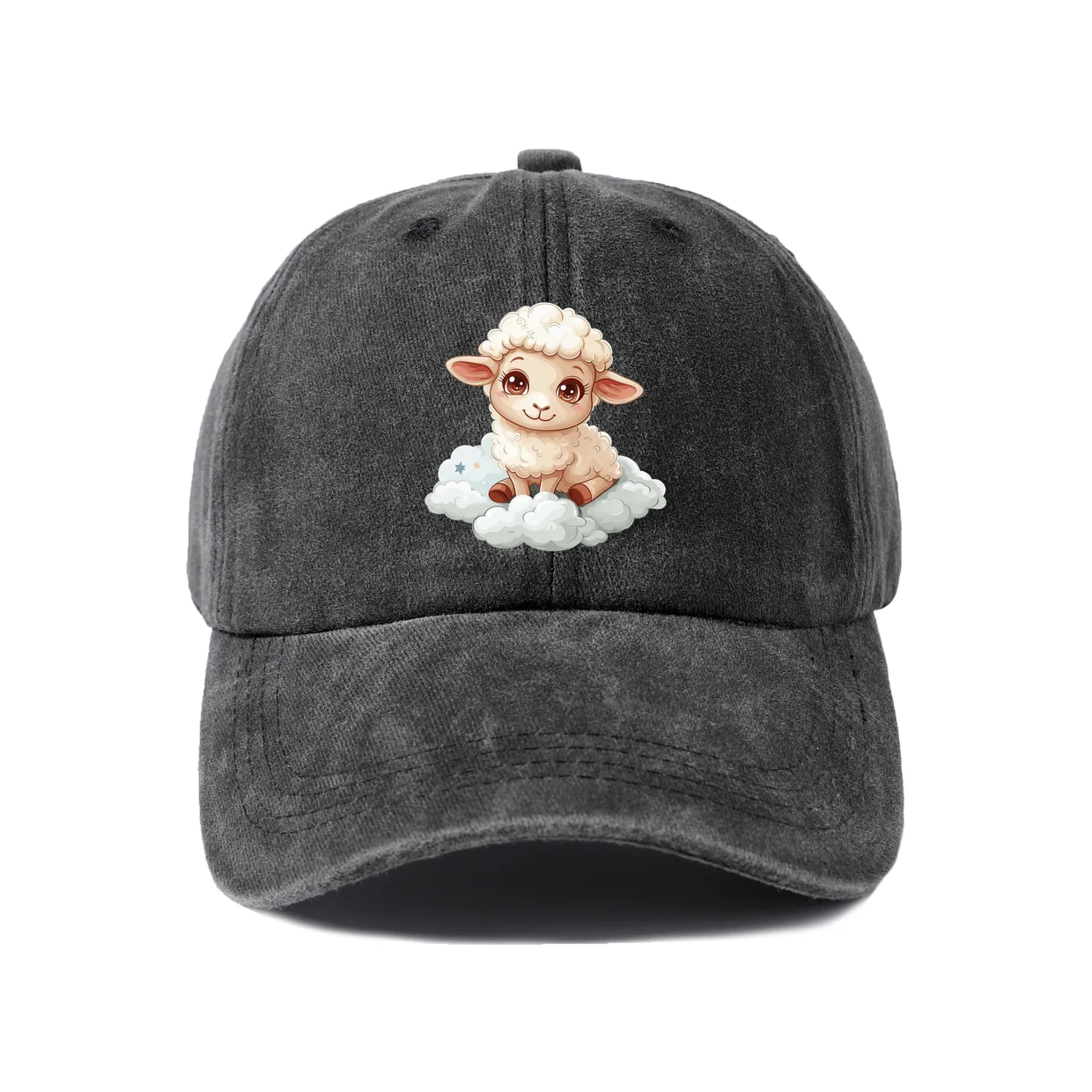 Colorful Cartoon Character Graphic Baseball Cap, Vintage Washed Adjustable Unisex Dad Hat, Casual Gift
