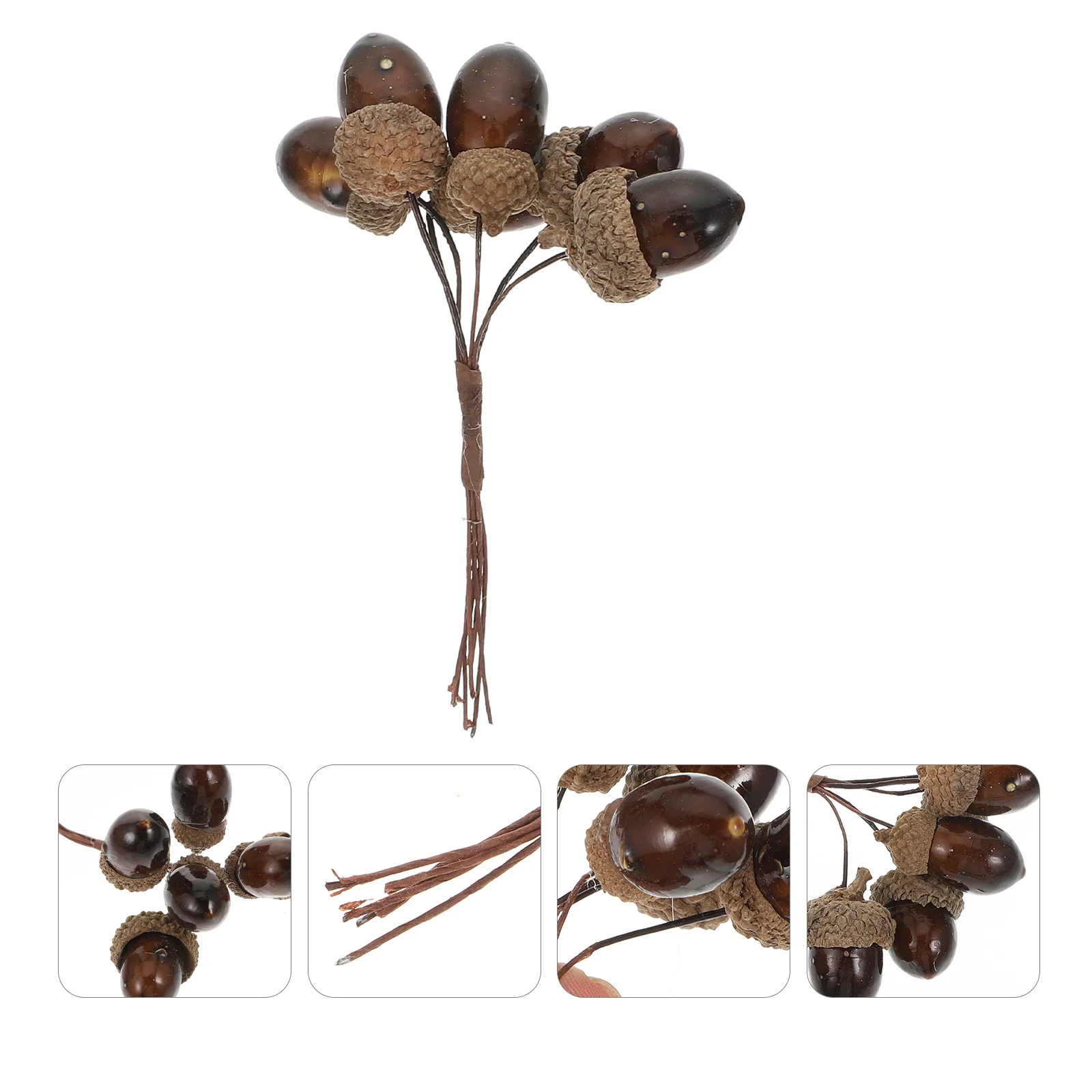 

3Pcs Simulation Pine Nut Bouquet Plastic Realistic Pine Decor for Christmas Tree Home Party Decoration