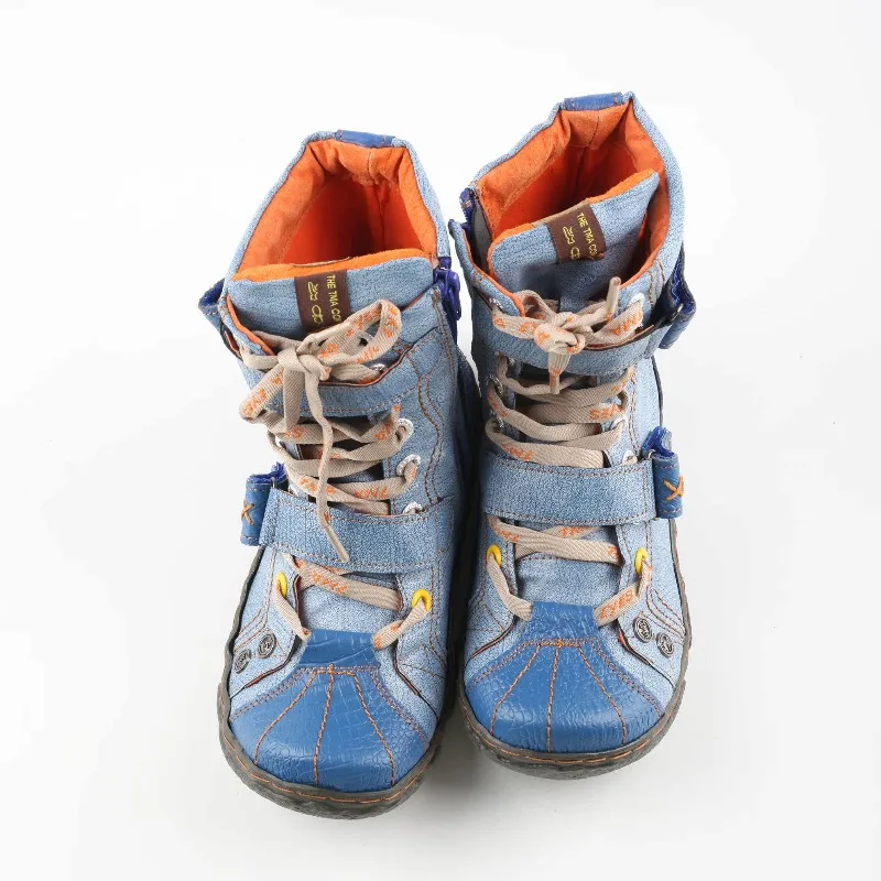 New Y2K Vintage Plush‑Lined High‑Top Snow Boots, Non‑Slip Flat‑Sole Plus‑Size Winter Warm Retro Comfort Casual Winter Footwear